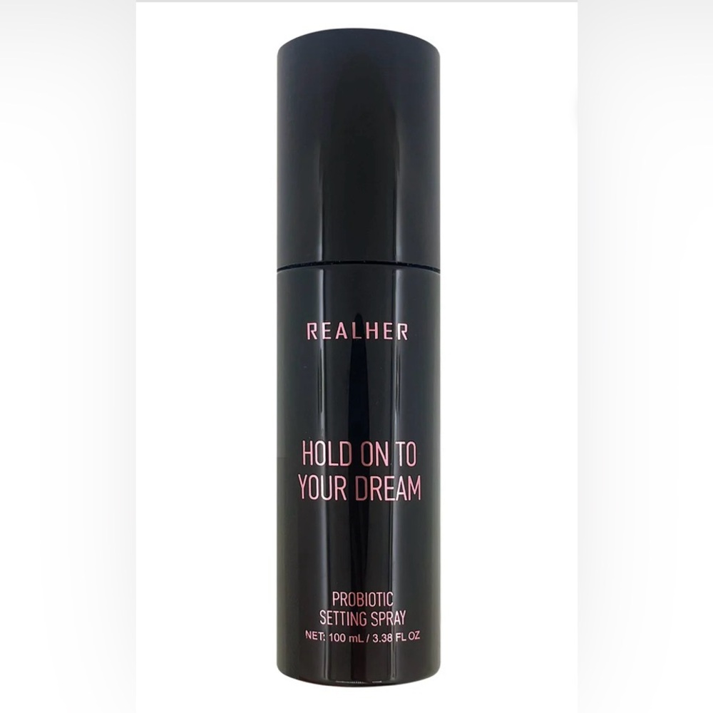 RealHer Probiotic Setting Spray locks in makeup and benefits skin